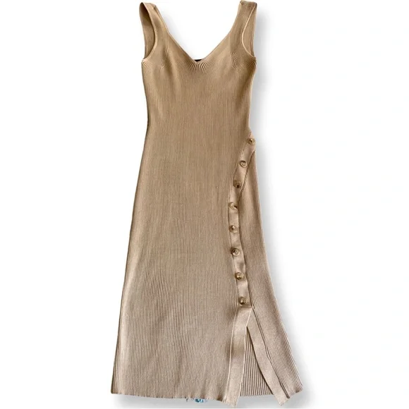 Tan Bodycon Dress - Picture 2 of 5